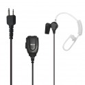 JD-MAT-S - Micro-auricular acústico tipo tubular para YAESU, ICOM, ALINCO, COBRA, STANDARD, etc.